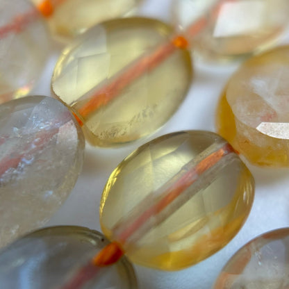 Citrine Faceted Oval Beads image 1
