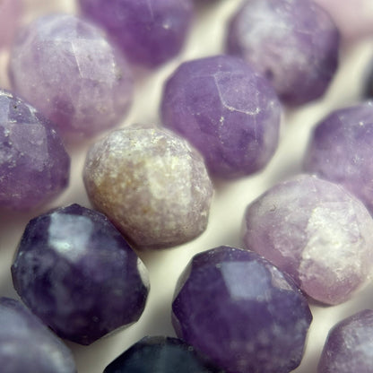 Lepidolite Faceted Rondelle Beads (A Quality) image 3