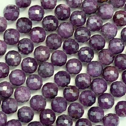 Purple Sapphire Faceted Round Beads image 4