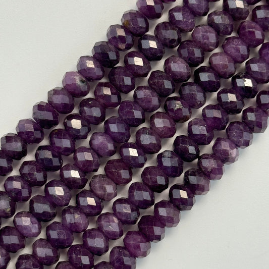 Purple Sapphire Faceted Rondelle Beads image 0