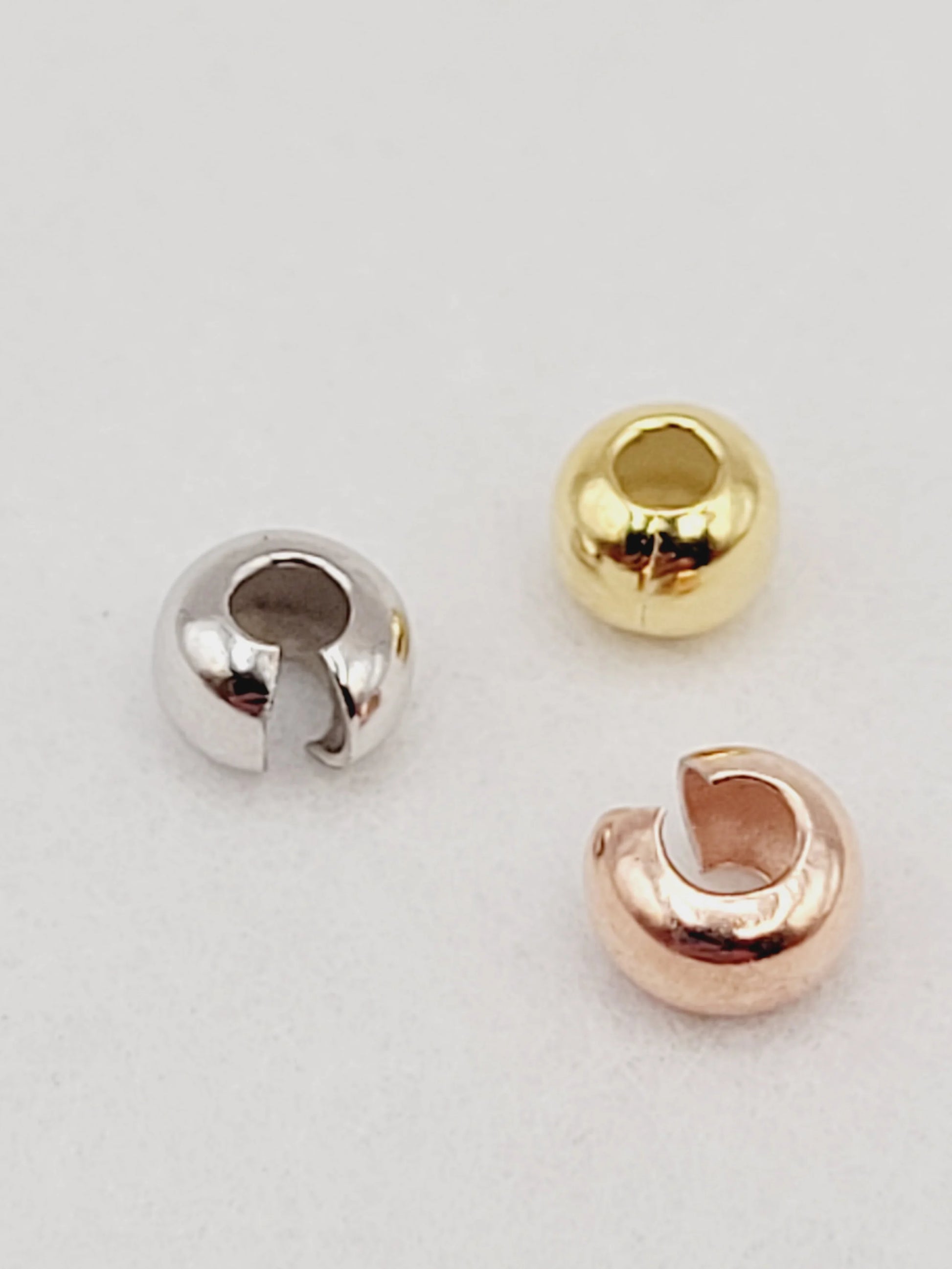 Crimp Covers | 925 Sterling Silver | Available in 3 colours image 5