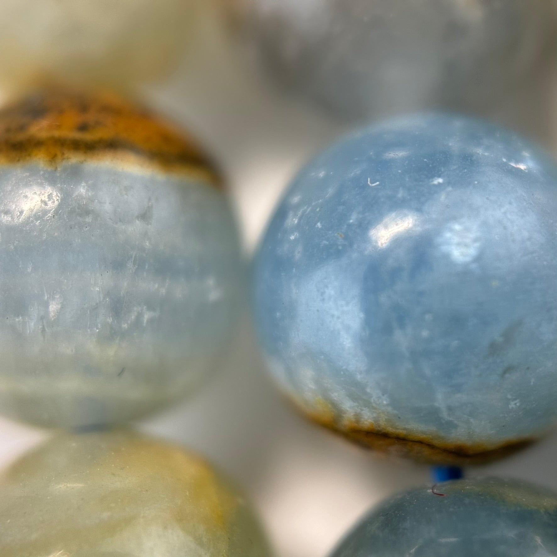 Blue Onyx Polished  Round Beads image 3