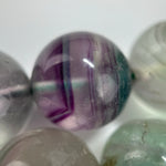 Rainbow Fluorite (Green) Polished  Round Beads image 4