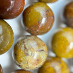 Mustard Fancy Agate Polished Round Beads image 5