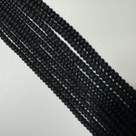 Black Onyx Frosted Rondelle Beads image 4
