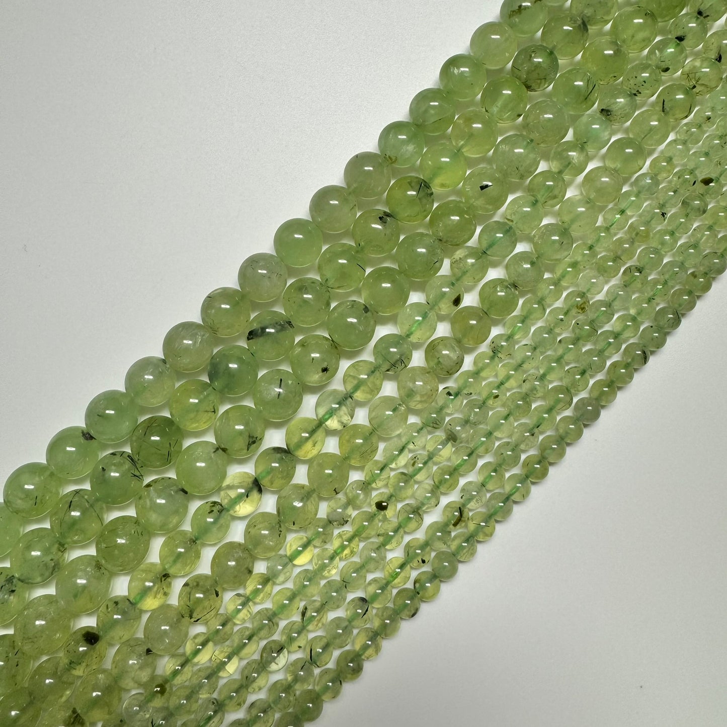 Prehnite with Epidote Polished Round Beads image 8