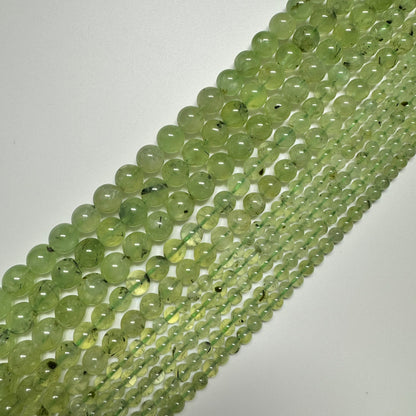 Prehnite with Epidote Polished Round Beads image 8