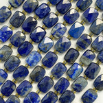 Lapis Lazuli Rectangular Faceted Cushion Cut 10xÂ8 mm Beads image 2
