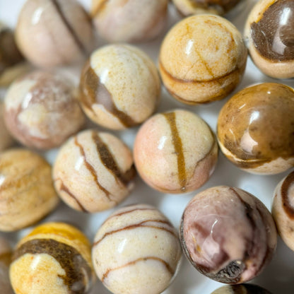 Australian Zebra Jasper Polished Round Beads image 5