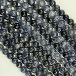 Iolite (Water Sapphire) Polished Round Beads  - 2 image 4