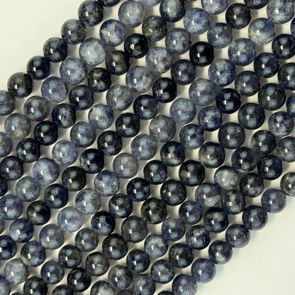 Iolite (Water Sapphire) Polished Round Beads  - 2 image 4