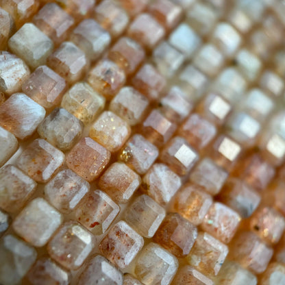 Sunstone Square Beads image 1