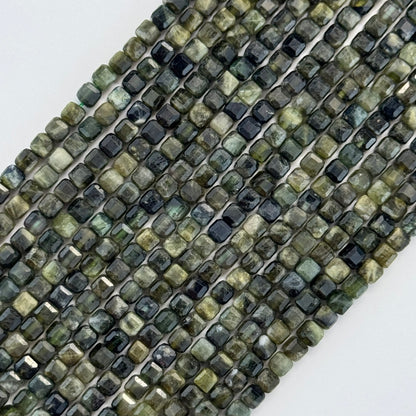 Green Tourmaline Square Beads image 0
