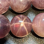 Purple Rose Quartz Polished Round Beads with Star image 2