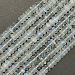 Moonstone AAA Rondelle Polished Beads image 4