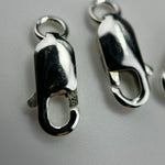 925 Sterling Silver Oblong Lobster Clasp Open Jump Ring (5/pkg) image 1