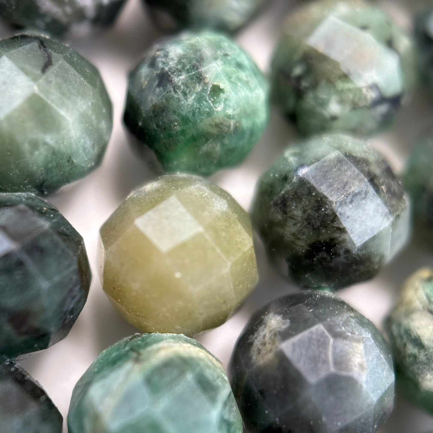 Emerald Faceted Round Beads - Color C image 4