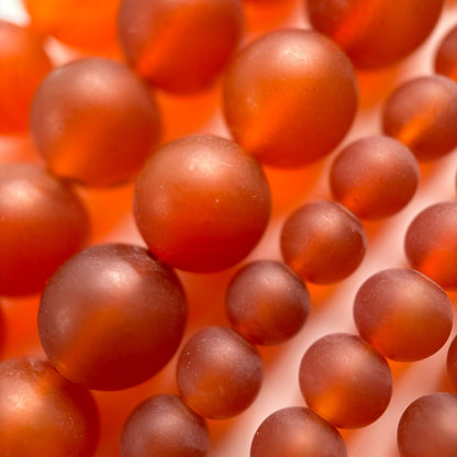 Carnelian Frosted Round Beads image 4