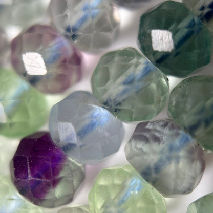 Faceted Fluorite Rondelle Beads image 4