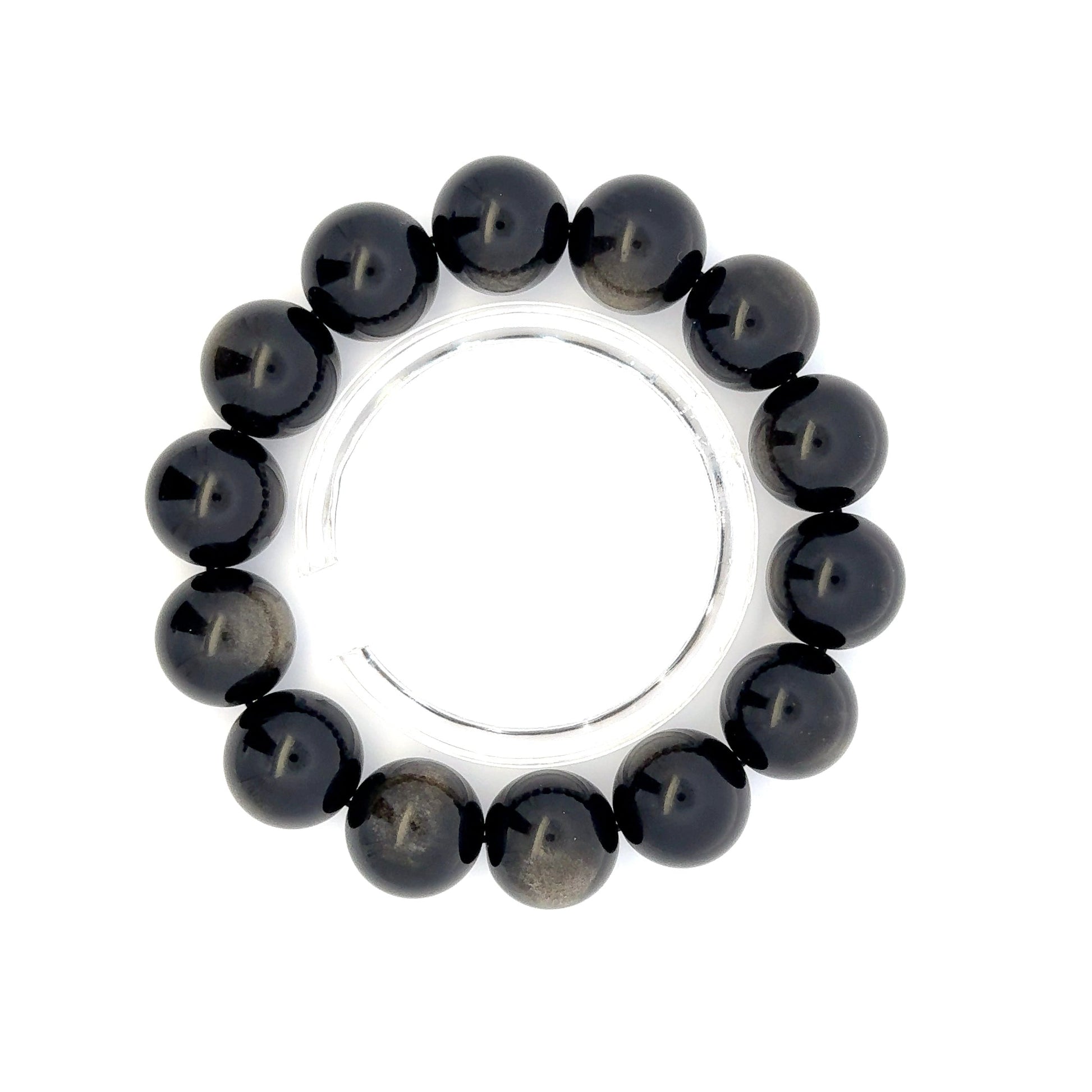 Gold Sheen Obsidian Bracelet – Natural Gemstone Beaded Jewelry - (AAAA Quality)