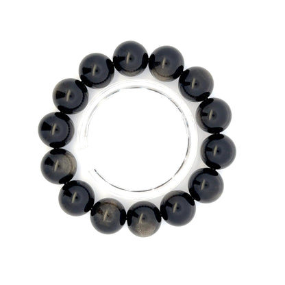 Gold Sheen Obsidian Bracelet – Natural Gemstone Beaded Jewelry - (AAAA Quality)