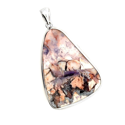 Double-Sided Tiffany Stone 925 Sterling Silver Pendant (Polished Both Sides)