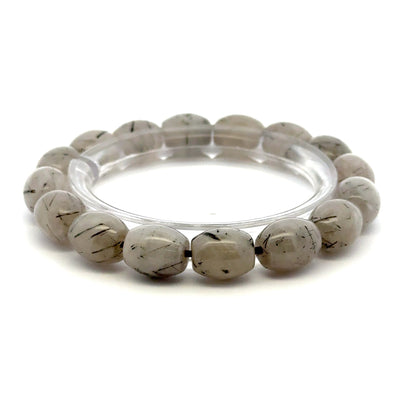 Tourmalinated Quartz Bracelet – Natural Golden Needle Gemstone