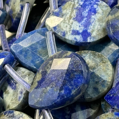 Lapis Lazuli Faceted Pear Shape Beads image 1