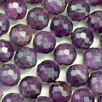 Purple Sapphire Faceted Round Beads image 3