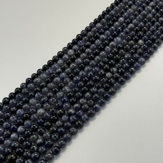 Iolite (Water Sapphire) Polished Round Beads  - 2