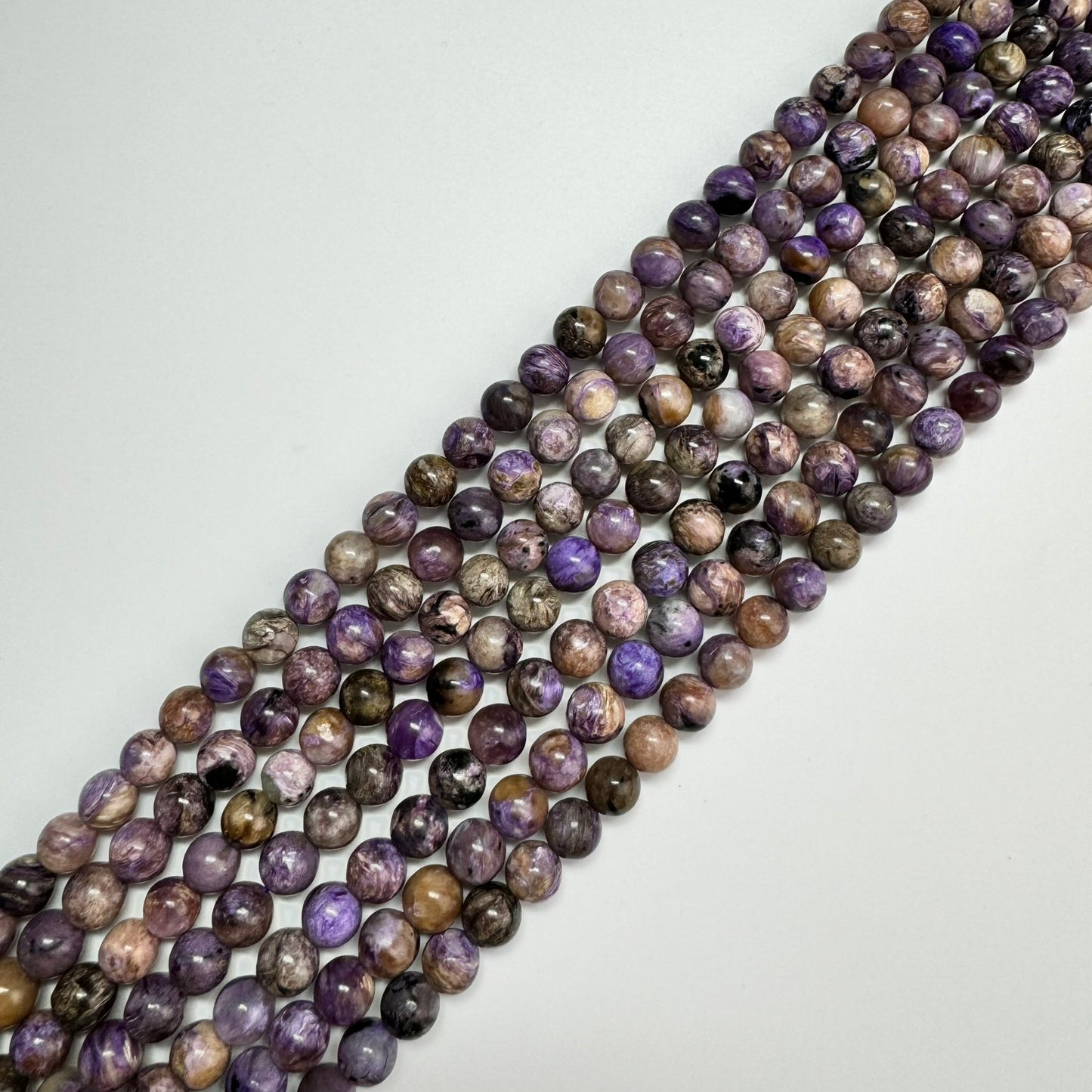 Charoite Polished Round Beads image 1