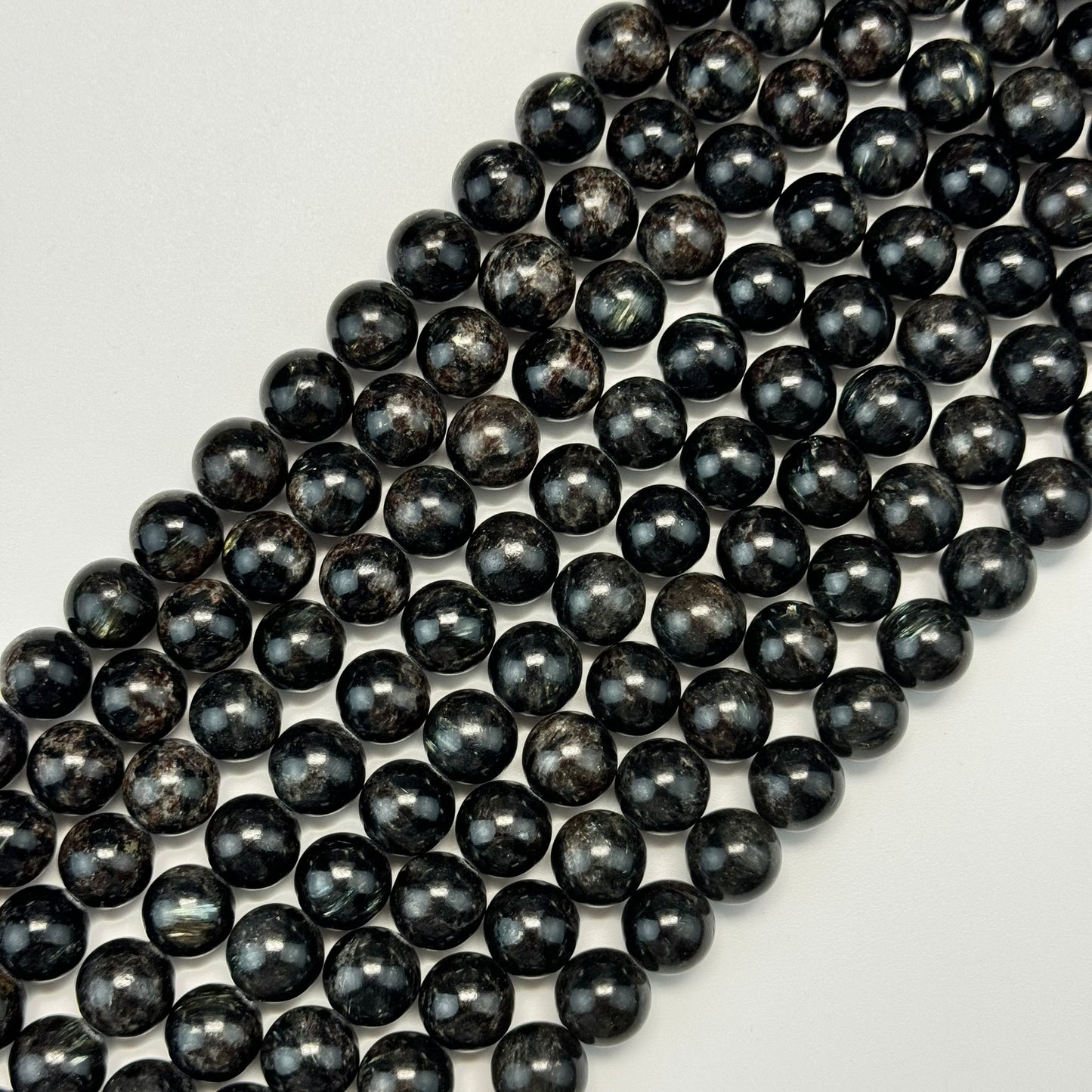 Arfvedsonite Polished Round Beads image 3