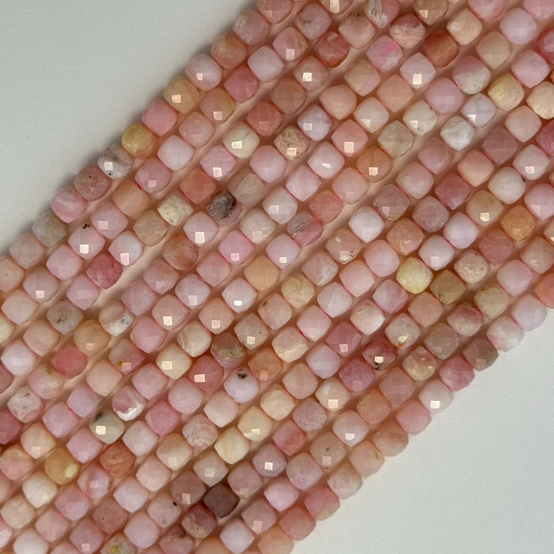 Pink Opal Square Beads image 0