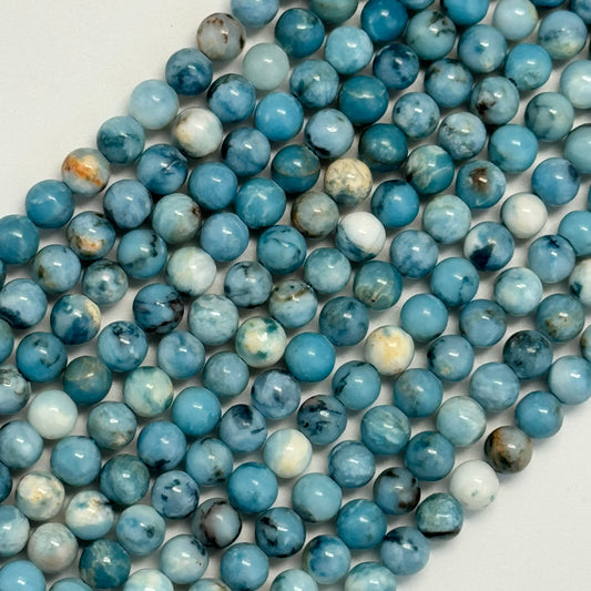 Blue Quartz Polished Round Beads image 0