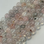 Rose Quartz Lepidocrocite Polished Round Beads image 1