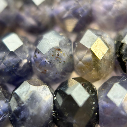 Iolite Rondelle Faceted Beads (6x4mm) image 2