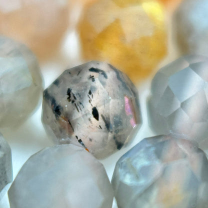 Moonstone Sunstone Faceted Round Beads image 7