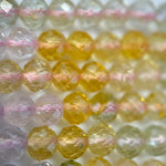 Aquamarine Morganite Faceted Round Beads (3.5mm) image 1