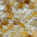 Golden Healer Quartz Faceted Heart 12ÃƒÆ’Ã†â€™Ãƒâ€ Ã¢â‚¬â„¢ÃƒÆ’Ã‚Â¢ÃƒÂ¢Ã¢â‚¬Å¡Ã‚Â¬ÃƒÂ¢Ã¢â€šÂ¬Ã‚Â12 mm Beads image 1
