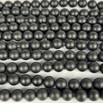 Black Onyx Matte Round Beads image 4