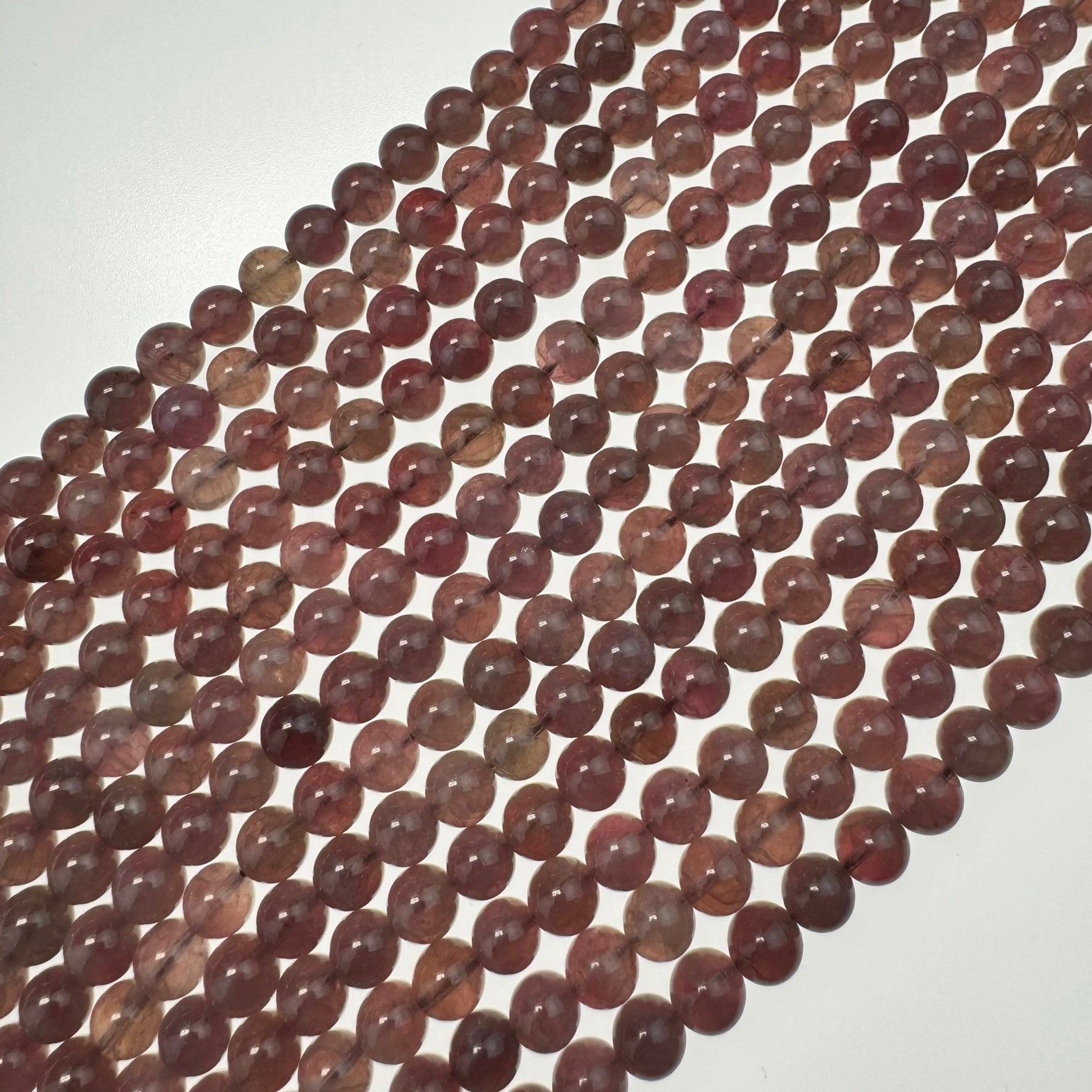 Purple Rose Quartz Polished Round Beads with Star image 3