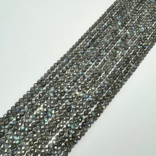 Faceted Labradorite Beads - Round Shape