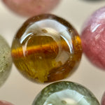 Tourmaline Polished Round Beads  - A Quality image 7