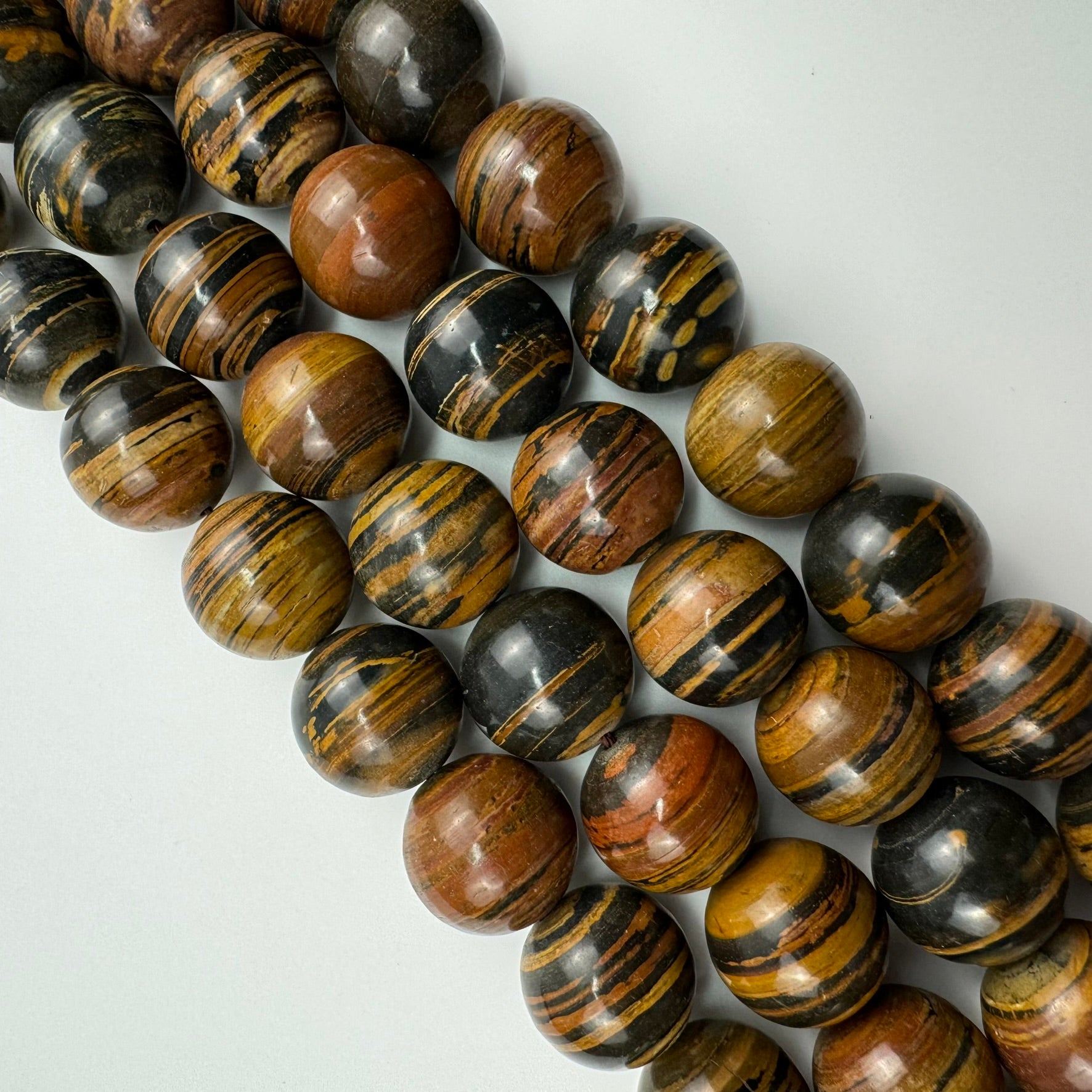 Brown Zebra Jasper Polished Beads (20mm) image 4