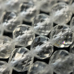 White Topaz Faceted Round Beads image 3