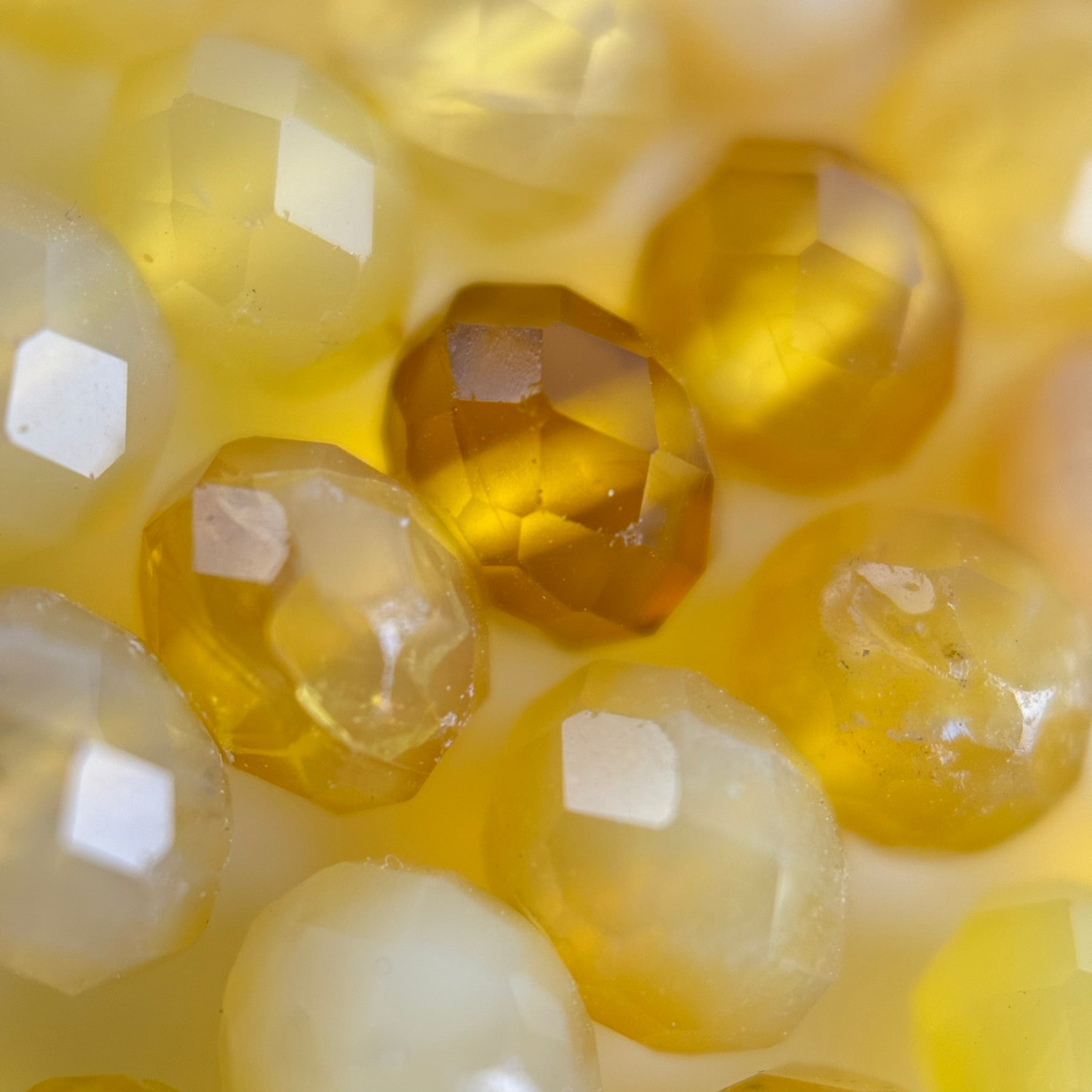 Yellow Opal Faceted Rondelle Beads (5.5x4mm) image 1