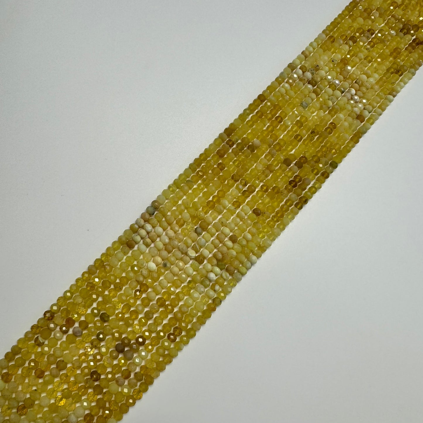 Yellow Opal Faceted Rondelle Beads (5.5x4mm) image 6