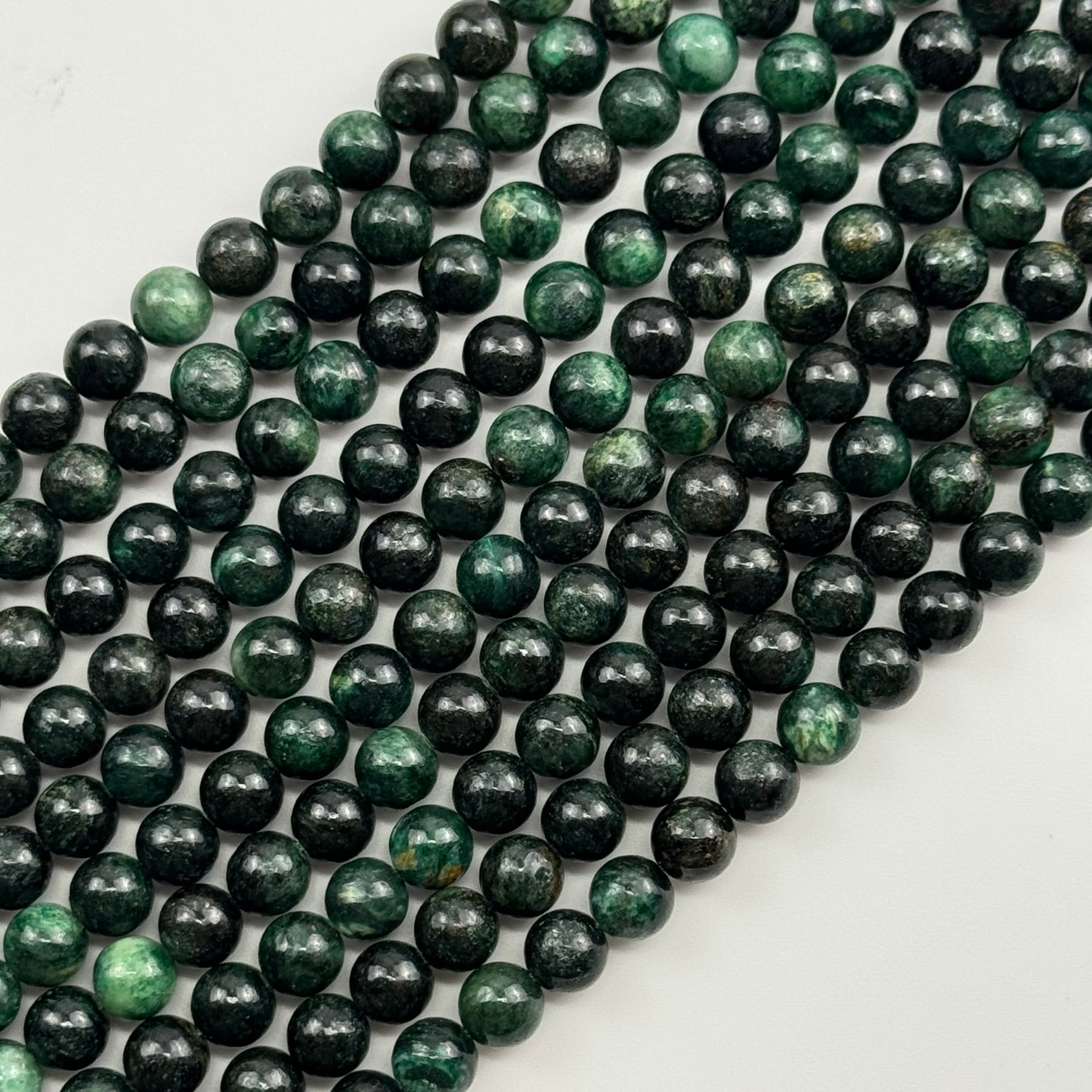 Fuchsite A Polished Round Beads image 0