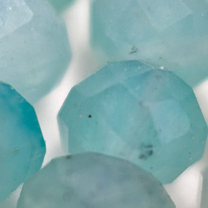 Faceted Aquaprase Rondelle Beads (5x3mm) image 1