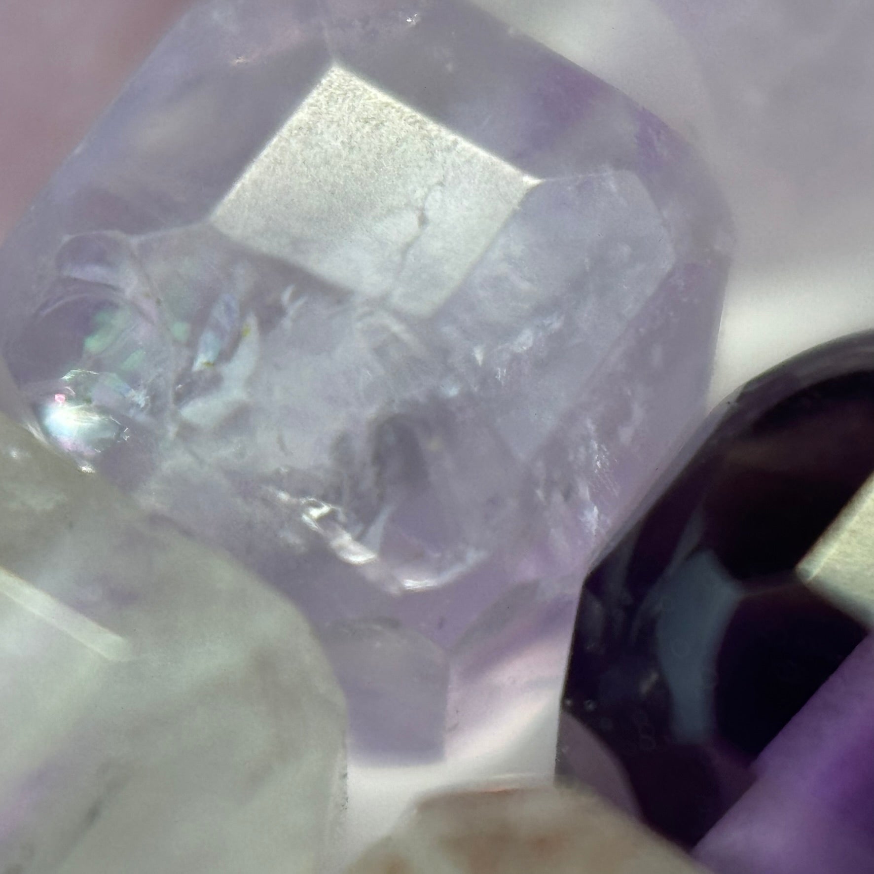 Lavender Amethyst Faceted Square Beads image 7